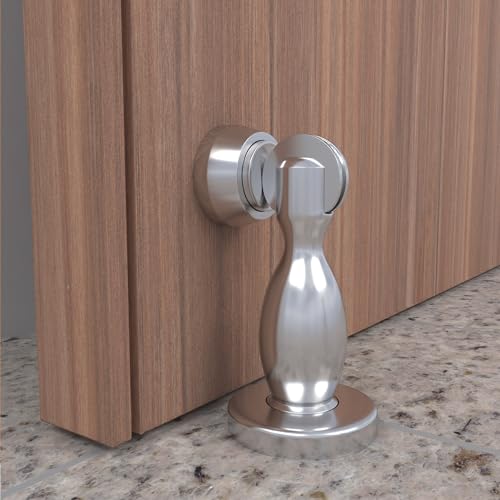 Image of Boniry Premium Magnetic Door Stopper | Durable, Stylish & Rustproof | Protects Doors | Strong Hold, Easy Installation | Perfect for Home & Office Use (2, Silver)
