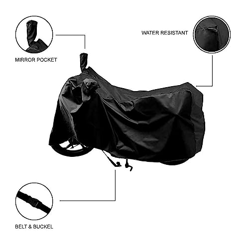 Image of Kozdiko Dust & Waterproof Bike Body Cover with Mirror Pockets for TVS Iqube Electric