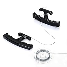 PSLER Black Car Emblem Removal Tool, Plate Line Badge Remover - 1 Pair Kit with 5M High-Strength PE Cable for Vehicle Decal, Vinyl Wrap and Window Tint Installation