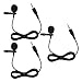 Dreokee 59 inch Wired Lavalier Lapel Microphone, 3Pack 3.5mm Portable Clip on Omnidirectional Mic Condenser for Recording Podcast PC Laptop Android iPhone YouTube Interview ASMR
