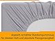 npluseins 2er Pack Kissenbezüge für Gesundheitskissen der Größe S - Spannbezüge 1450.2049, 30-35 x 45-50 cm, grau