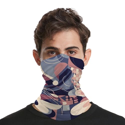 Abstract Geometric Lines Face Mask para clima frío Cuello Buff Pasamontañas elastico para hombres y mujeres Balaclava para motocicleta ciclismo esquí miniatura 4