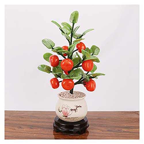Arbre d'argent Feng Shui en jade artificiel pour decoration de bureau