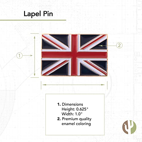 Desert Cactus United Kingdom Flag Lapel Pin Enamel UK Country Made of Metal Souvenir Hat Men Women Patriotic Great Britain2