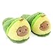 Millffy Mignon Pitaya Chaussures Femme Avocat Pantoufles Chaud Ananas en Peluche Maison Chambre Pantoufles (35-38, Avocat)