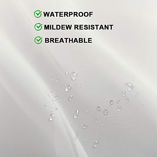 Lifonder Patio Sheer Curtain Panels - Outdoor Sheer Curtain Waterproof Grommet Off White Sheer Drapes 84 Length Pergola Shades Porch Blinds For Deck/Gazebo/Cabana, 54 Inch By 84 Inch, 1 Panel #TOP3