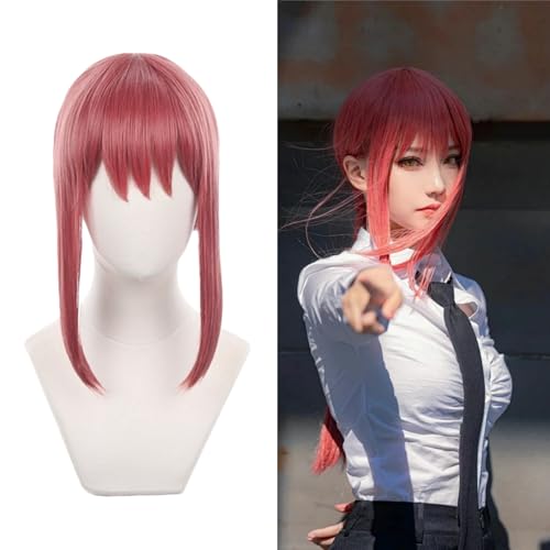 Vivaroom Control Devil Makima Wig Cosplay Wig with Wig Cap Heat Resistant Synthetic Hair for Manga Anime CSM Role Play for Festival, Holiday, Cosplay Party, Comic Exhibition