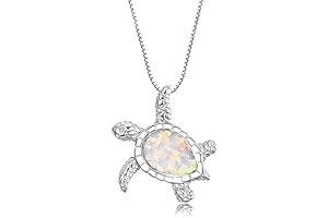 Sea Turtle Opal Necklace: Shimmering Elegance from the Depths