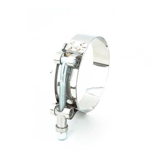 Refixamo One Color Pipe Clamps, 304 Stainless Steel T-Bolt Hose Clamp 2 Pcs Multiple Sizes(60-68Mm)