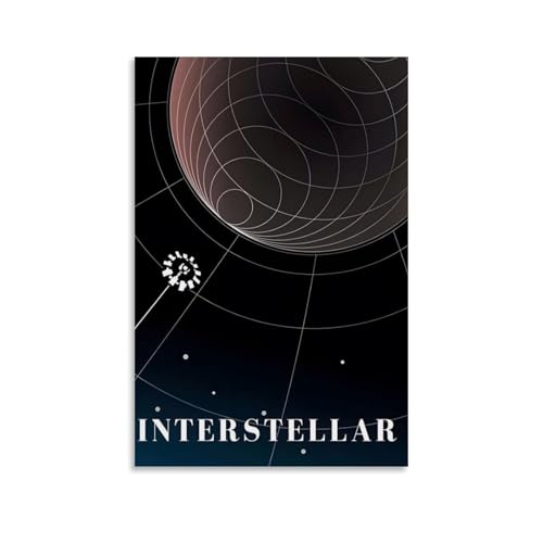 Póster espacial de película interestelar para decoración de oficina, habitación, cielo estrellado cósmico, pósteres para decoración de pared, 30 x 45 cm
