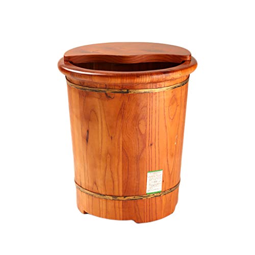 Barril de pedicura de madera con drenaje 45 cm