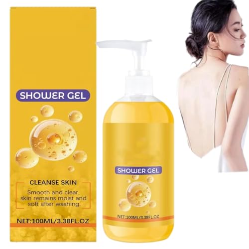 Gel de ducha refrescante con azufre, gel de ducha con azufre, hidrata para piel seca y con tono irregular, gel de ducha hidratante natural, fragancia duradera, para todo tipo de piel (1 piezas)