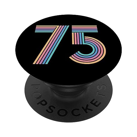 Número 75 Setenta y Cinco Aniversario Hombres Mujeres 75 Cumpleaños PopSockets PopGrip Intercambiable
