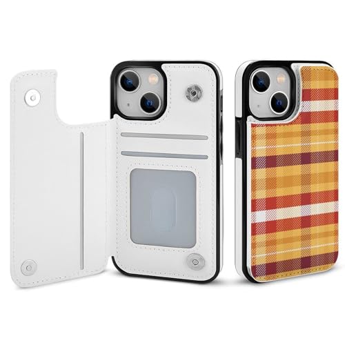 適用 iPhone15ProMax用ケース 手帳型 チェック柄 スマホケース カード収納 スタンド機能 アイフォン15ProMaxケース 耐衝撃 PUレザー カバー 財布型 Case