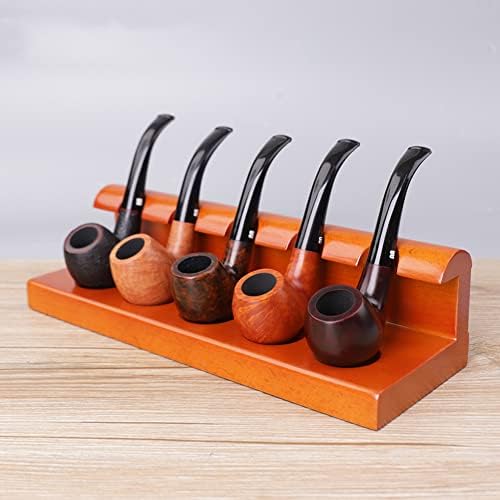 Tobacco Stand Display Rack - 5 Pipe Holder for Smoking Pipes - Stylish Gift for Smoking Pipe Accessories