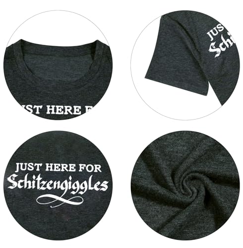 Oktoberfest Shirt Women Just Here for Schitzengiggles Shirts Funny Drinking Graphic Tees German Oktoberfest Tshirt3