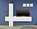 Produktbild trendteam smart living Wohnzimmer Anbauwand Wohnwand Wohnzimmerschrank Cross, 223 x 191 x 34 cm Front Weiß Hochglanz, Korpus Weiß mit viel Stauraum und Ablagefläche