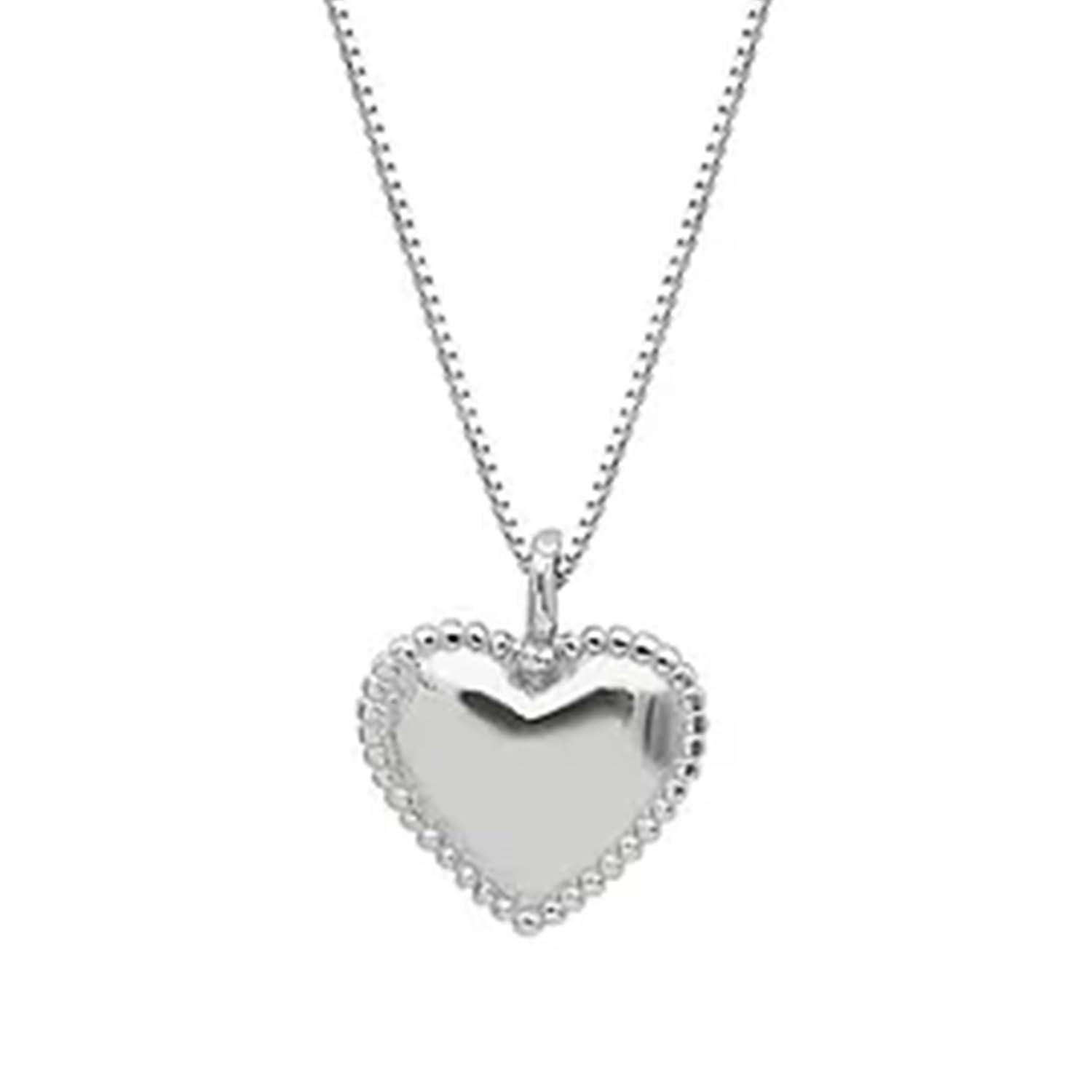 Pendant Necklace, Necklaces for Women, Beautiful 925 Silver Heart Necklace for Women & Girls, Silver Pendant with Heart Shape & Stones, Sterling Silver Necklace Events, Gift for Her.