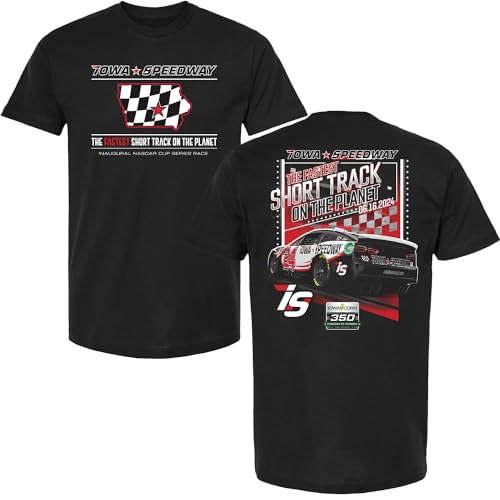 Camiseta de manga corta NASCAR 2024 Cup Series Iowa Speedway azul marino casual