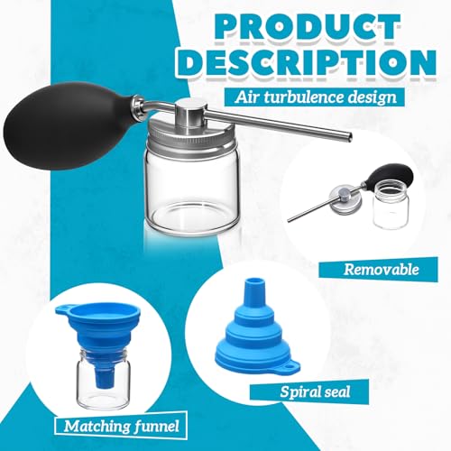 Image of Patelai Diatomaceous Earth Powder Duster with Collapsible Funnel, Food Grade Bulb Applicator, Garden Dispenser Sprayer, 2 oz Home Powder Tool for Indoor and Outdoor Use
