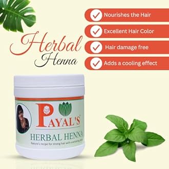 Payal's Herbal Henna Powder for Hair Colour Mehandi 500gm for Men And Woomen