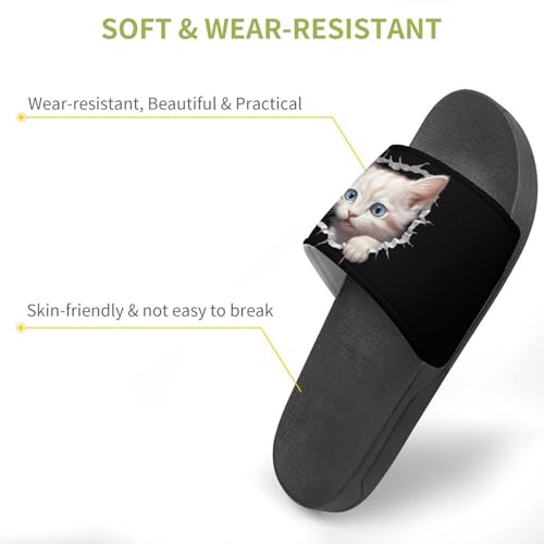 Cat Peeking Out Hole House Sandals Non-Slip Bathroom Slippers Beach Summer Shoes for Men Women3