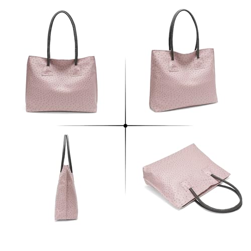 Bolso Tote grande para mujer en cuero vegano miniatura 7