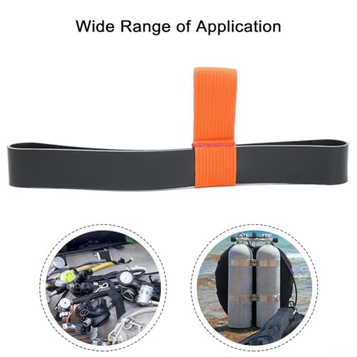 Bande élastique de retenue de tuyau de réservoir de plongée pour cylindre de plongée, accessoire de gréement latéral et support de bouteille décoratif, boucle de fixation en caoutchouc pour bidon de – vue 3