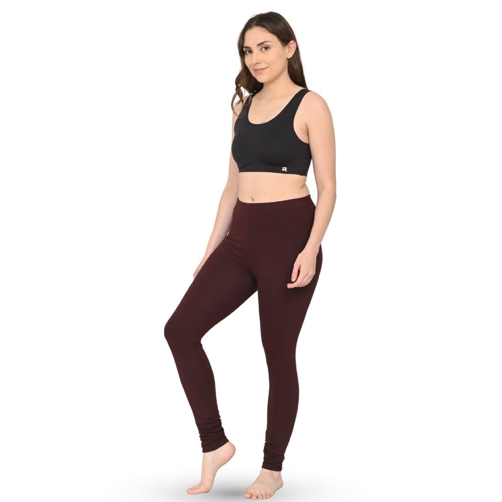 adira | Leggings for Women Full Length | Women's Churidars Leggings | Mid Waist | Soft Ankle Gathers | Non-See-Through | Gusset Crotch to Prevent Ripping | Pack of 1-picture-27