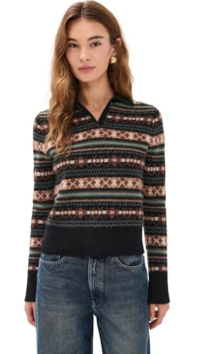 Vince Women's Fair Isle Polo Sweater