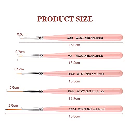 Nageldesign Pinsel, Profi Nail Art Pinsel Fein Set Nagelart Design Stift Nageldesign Detail Nagelbürste Werkzeug Kit… – Bild 7