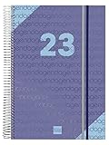 Finocam Agenda 2023 Espiral Year 1 Día Página Enero 2023, Diciembre 2023, 12 meses, Español, Color Azul, DIN A4, E40, 210 x 297 mm