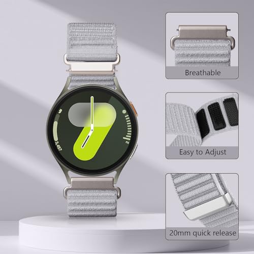 Image of 20mm Nylon Band for Samsung Galaxy Watch 7 /6 /5 /4 /FE 40mm 44mm /Classic 47mm