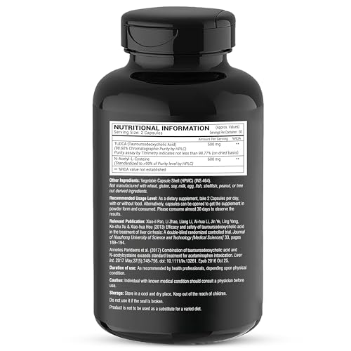 Image of GREENDORSE TUDCA + NAC (N-Acetyl cysteine) supplement 99% purity| Liver, Kidney, Heart, all Organs Support| On /Post Steroid & Supplementation Cycle Support for Bodybuilders, Weightlifters & Athletes- 60 Capsules