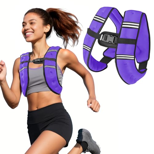 Purple Adjustable Weighted Vest, 8–20 lbs, Women's