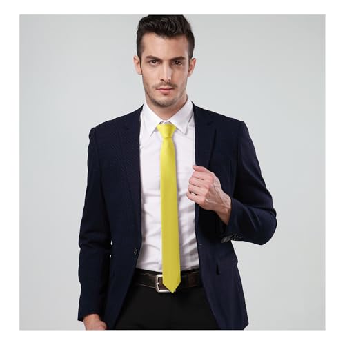 Image of Landisun Black Tie Men Women Solid Skinny Ties Slim Ties Satin Tie