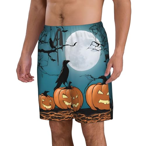 Halloween Pumpkin Men's Quick Dry Beach Shorts Swim Trunks with Pockets Board Shorts2