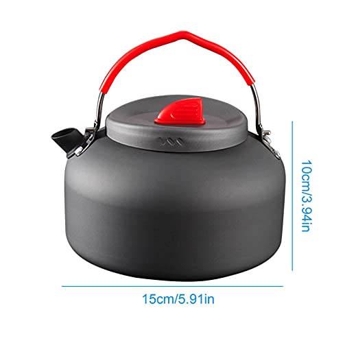 Langya Outdoor Camping Kettle, Compact Lightweight Aluminium Teapot For Camping, Portable Tea Kettle For Outdoor Hiking Picnic Bbq, Camping Cooking Equipment Travel Water Pot - 1.4L #TOP6