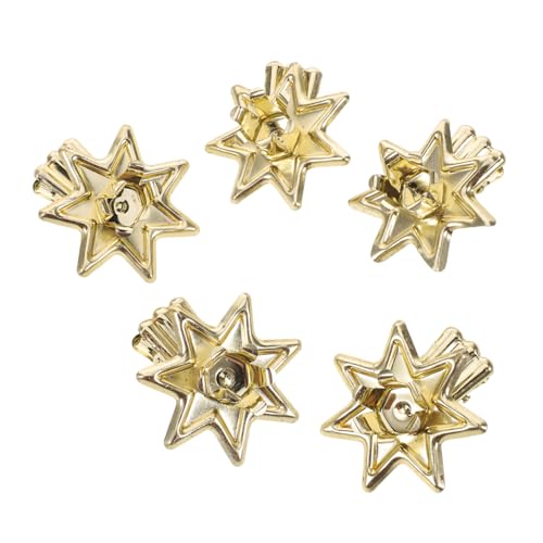 Amosfun 12 Pezzi Clip Candela Forma di Stella in per Candele Taper Base Antigoccia Resistente al Calore per Decorazioni Natalizie Albero di Natale e Feste