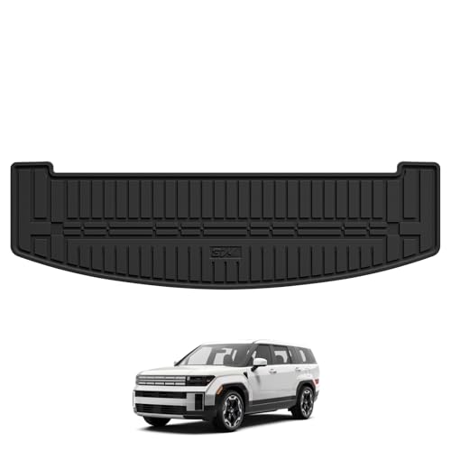 3W Cargo Liner for 2024 2025 2026 Hyundai Santa Fe Car Mat Accessories, All Weather TPE Protector Cargo Liner Trunk Mat for Cargo Mat Anti-Slip Heavy Duty Accessorious, Black 1. Hyundai Sant