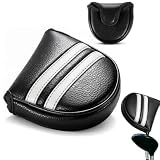 Taicols Golf Schlägerkopfhüllen, Golf Putter Club Cover, Golfschläger Putter-Schlägerhaube, Mallet Putter Golfs SchutzhüLlen Verschluss, Wasserdichtes PU Leder Headcovers Abdeckung, Golfs Zubehör