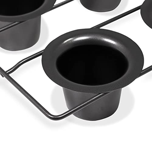 Ixth Gate 6-Cup Popover Pan With Honeycomb Heat Resistant Mat #TOP3