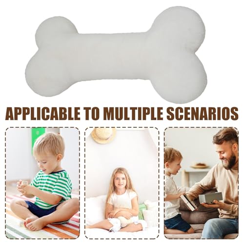 Knochen-Dekokissen aus Plüsch – Knochenplüsch-Überwurfkissen, weiches langes Dekokissen für Wohnzimmer, Schlafzimmer