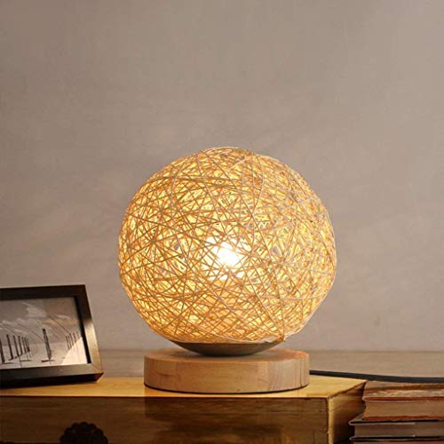 Lampe de chevet en boule de chanvre pour une ambiance de café cosy dans votre chambre