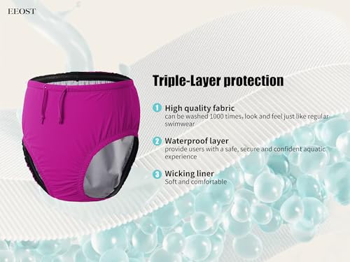 Image of Youth Special Needs Reusable Swim Diapers Swimwear for Incontinence | Unisex reusable swim diaper with waterproof leakproof protection for incontinence special nedds