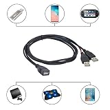 CERRXIAN Przedłużacz USB 2.0 USB 2.0 A Enhancer Y rozdzielacz kabla koncentratora, 1 kabel żeński na 2 męskie, przedłużacz do ładowania danych (1 m)