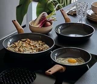 Tognana T-Care, Set 3 padelle 20/24/28 cm, alluminio, grigio scuro