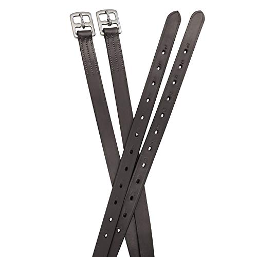 Paris Tack Schooling English Stirrup Leathers for Daily Use with One Year Warranty (54\" (Adult), Havana)