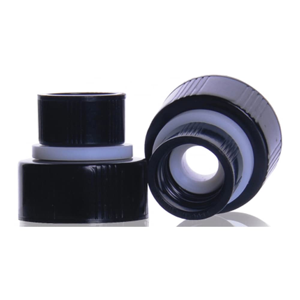Wheaton Science Products 125499 Connection with Black Phenolic Cap, 20-400, 24-400 Thread Size (Pack of 6)