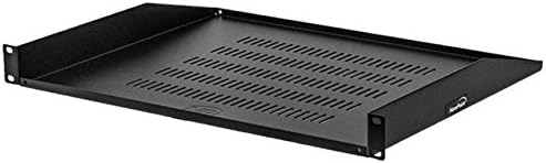 رف NavePoint Cantilever Server رفوف Vented Mount 19 بوصة 1U أسود 14 بوصة بعمق 350 مم